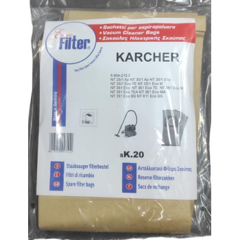 Χάρτινες Σακούλες Ηλεκτρικής Σκούπας Karcher NT35/1